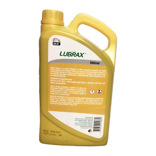 Aceite 5w30 Lubrax Valora 4lts Sintetico Dpf Diesel y Bencina